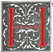 Decorated initial T