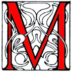 Illuminated initial M