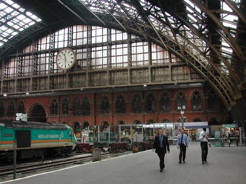 Trainshed,  Clock, and Brick Wall