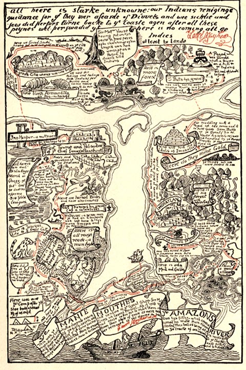 Un mapa de la incitación de la Amazona turbia