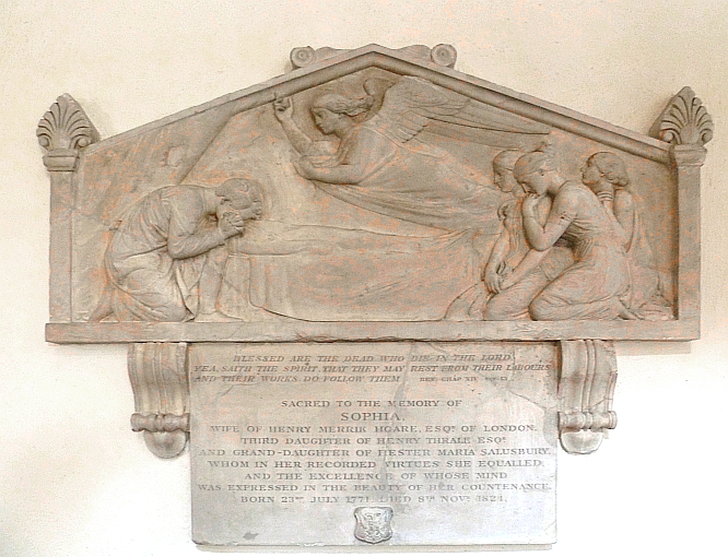 Memorial to Sophia Thrale,” by John Flaxman